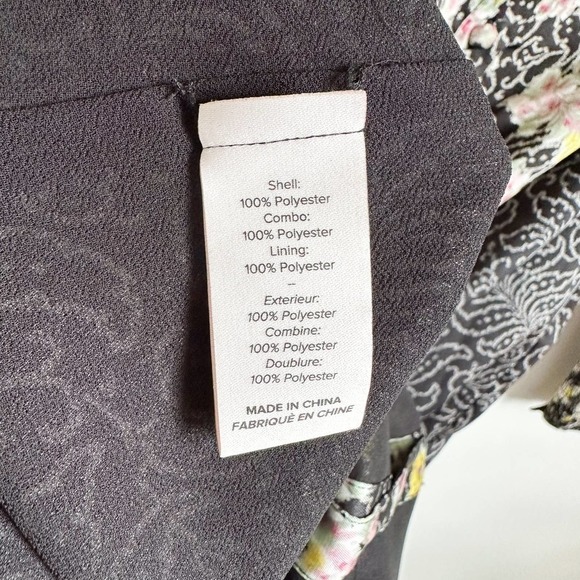 Cinq a Sept Black Mixed Floral Jessica Midi Dress sz 2 $425 - Picture 14 of 14